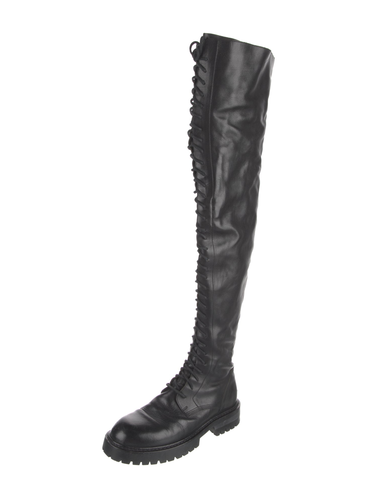 Ann Demeulemeester Leather Combat Boots