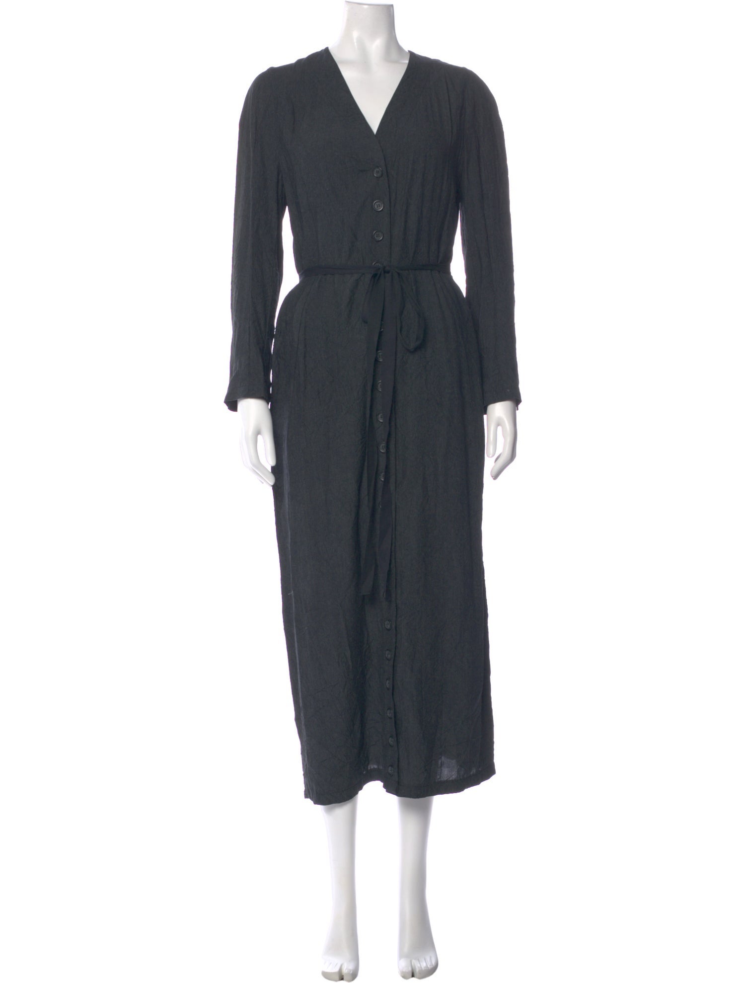 Ann Demeulemeester V-Neck Long Dress