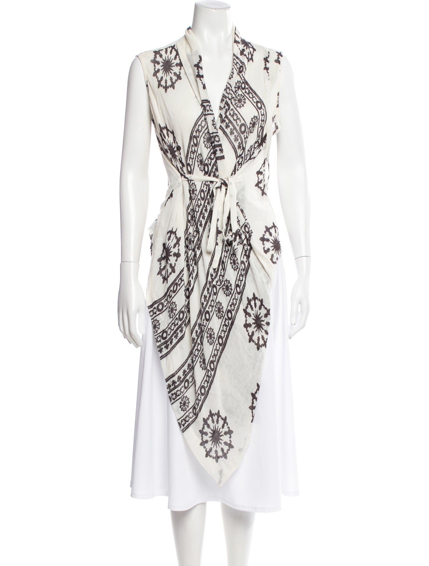 Ann Demeulemeester Printed V-Neck Sweater