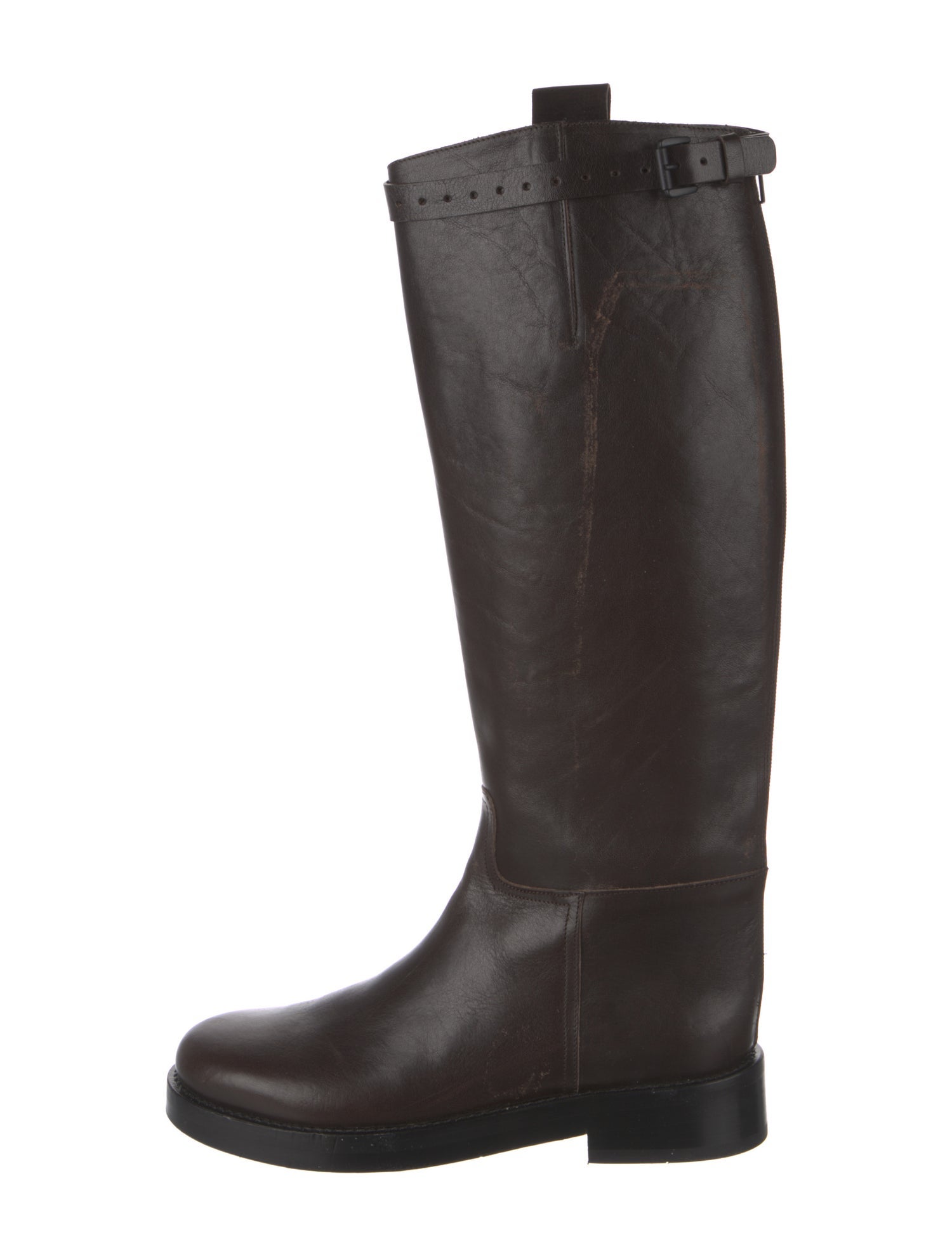 Ann Demeulemeester Leather Riding Boots