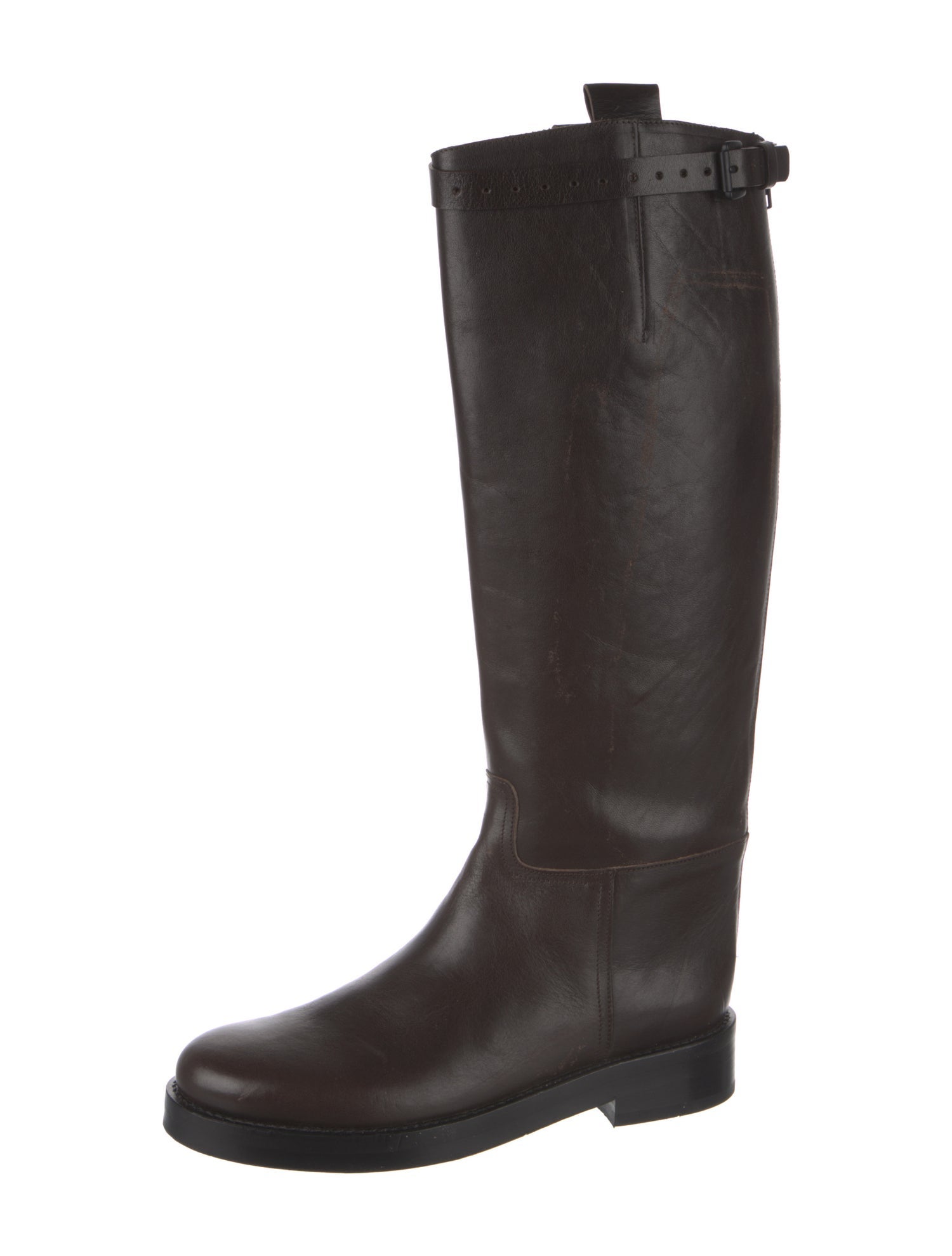 Ann Demeulemeester Leather Riding Boots