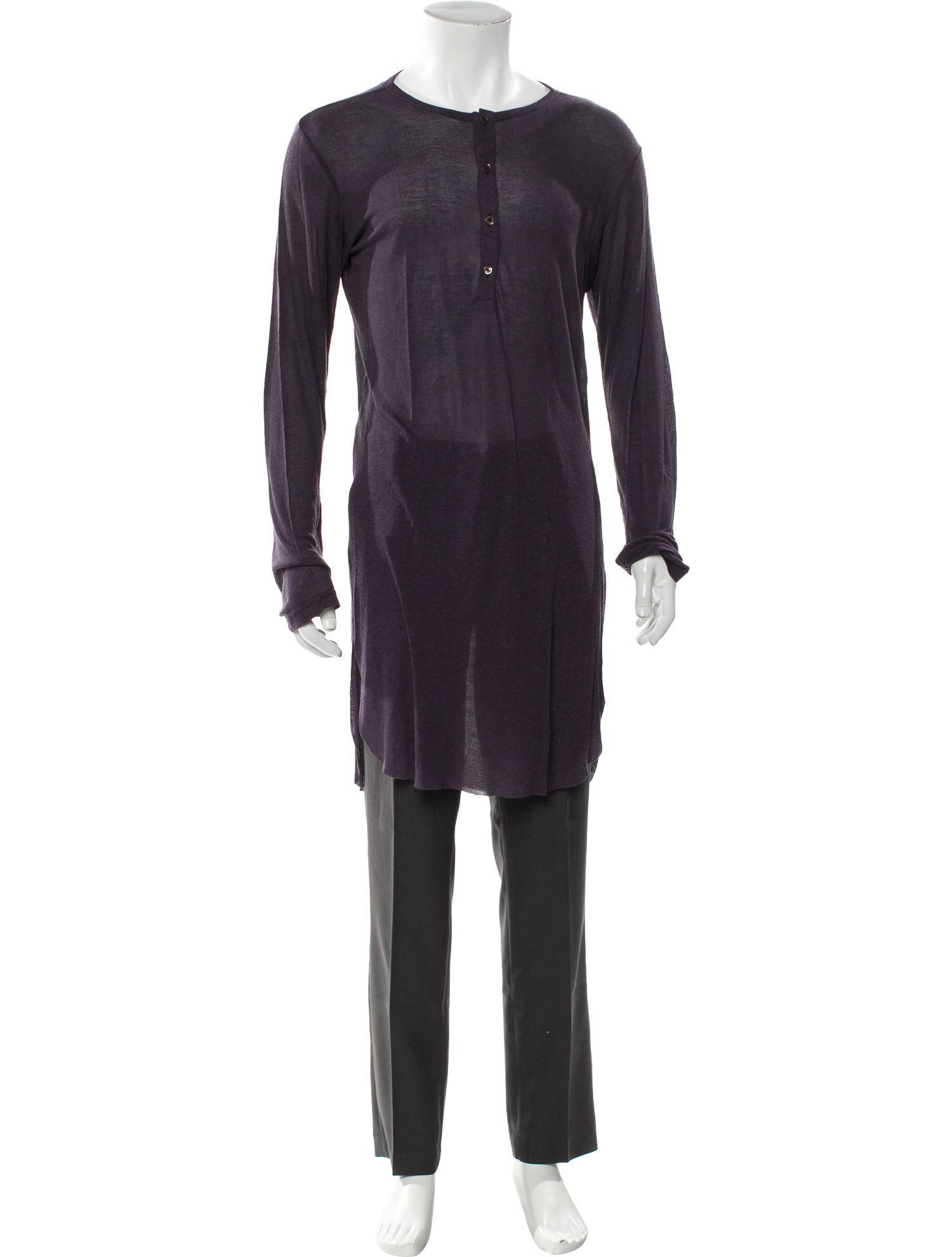 Ann Demeulemeester Scoop Neck Long Sleeve Cardigan