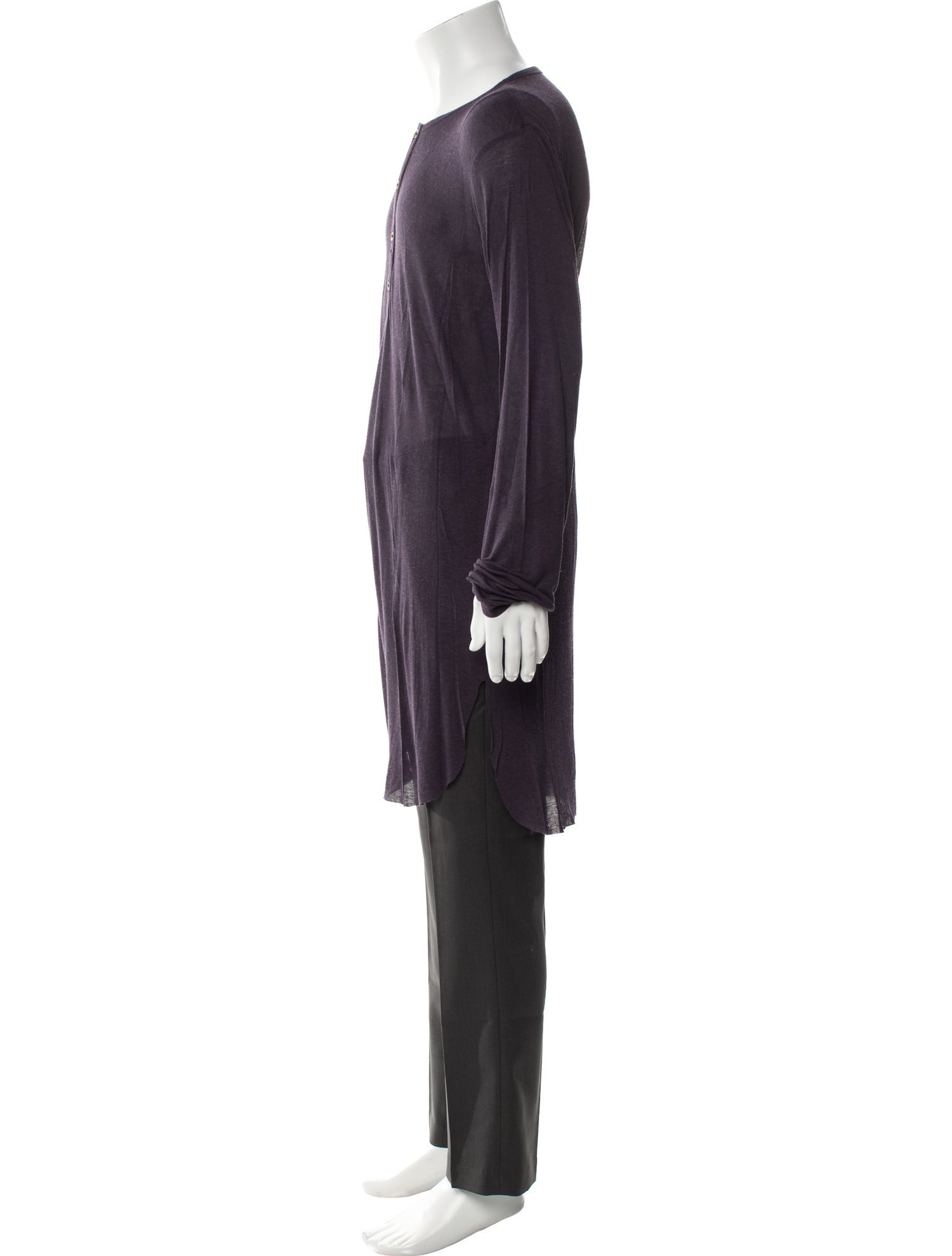 Ann Demeulemeester Scoop Neck Long Sleeve Cardigan