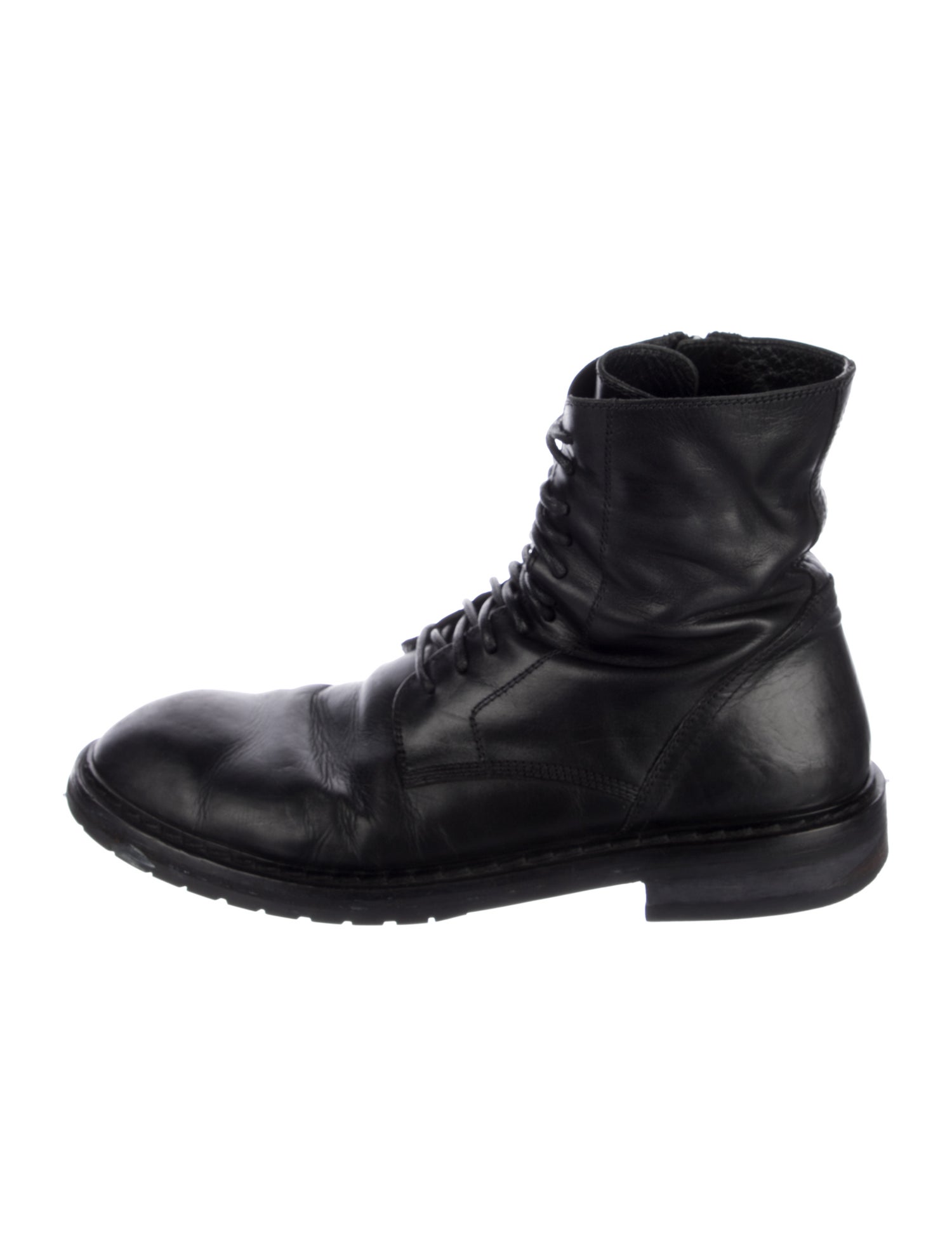 Ann Demeulemeester Leather Combat Boots