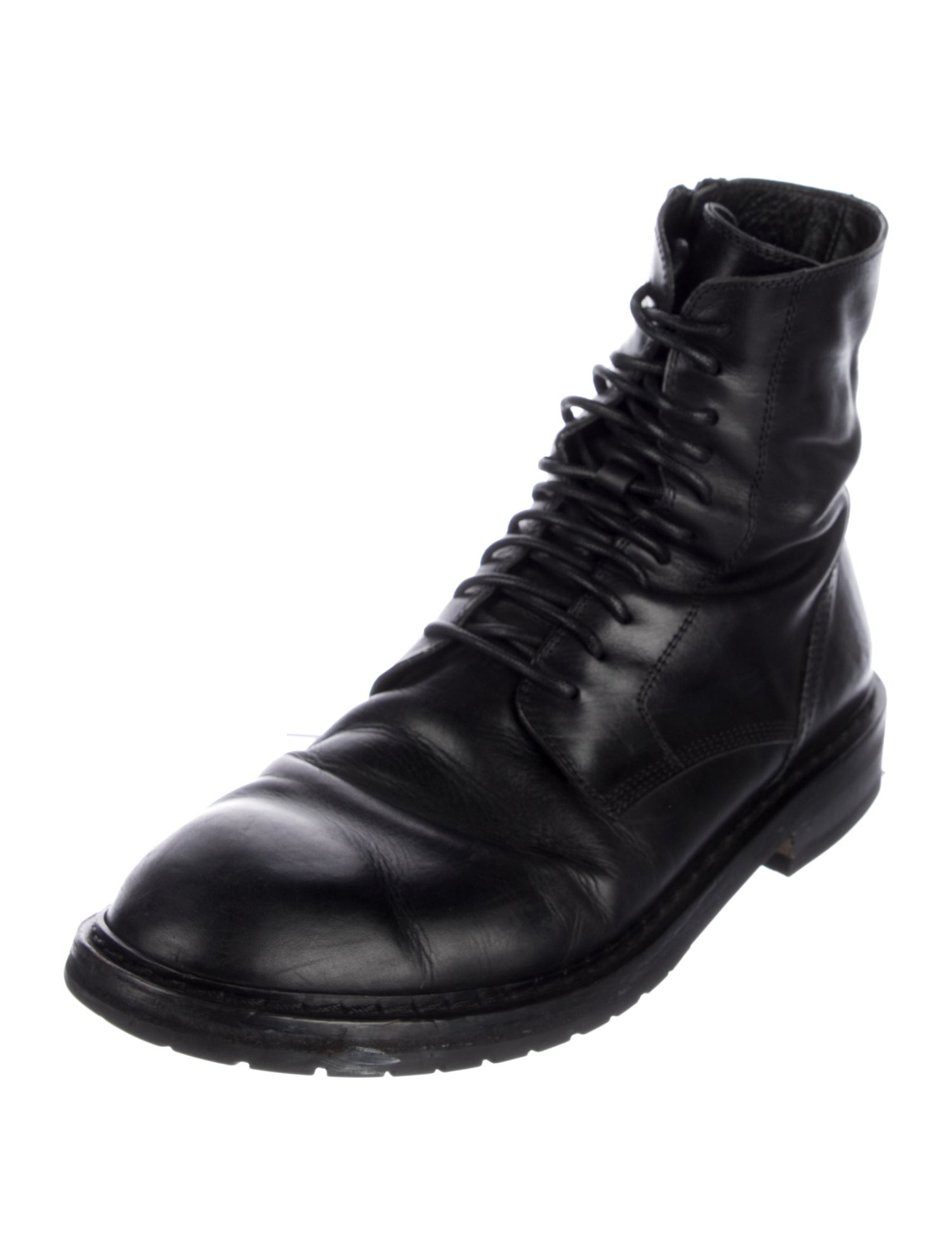 Ann Demeulemeester Leather Combat Boots