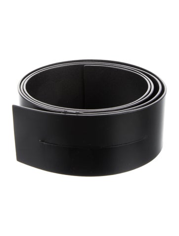 Pre-owned Ann Demeulemeester Wide Leather Waist Belt In Black