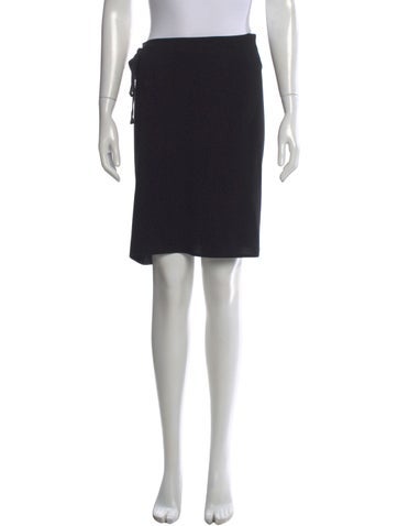 Pre-owned Ann Demeulemeester Leather Trim Embellishment Mini Skirt In Black