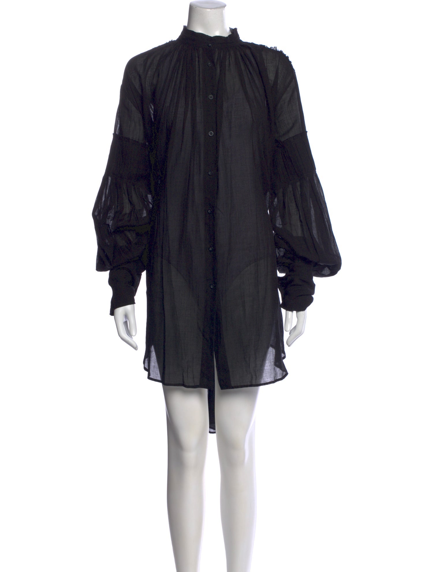 Ann Demeulemeester Mock Neck Knee-Length Dress