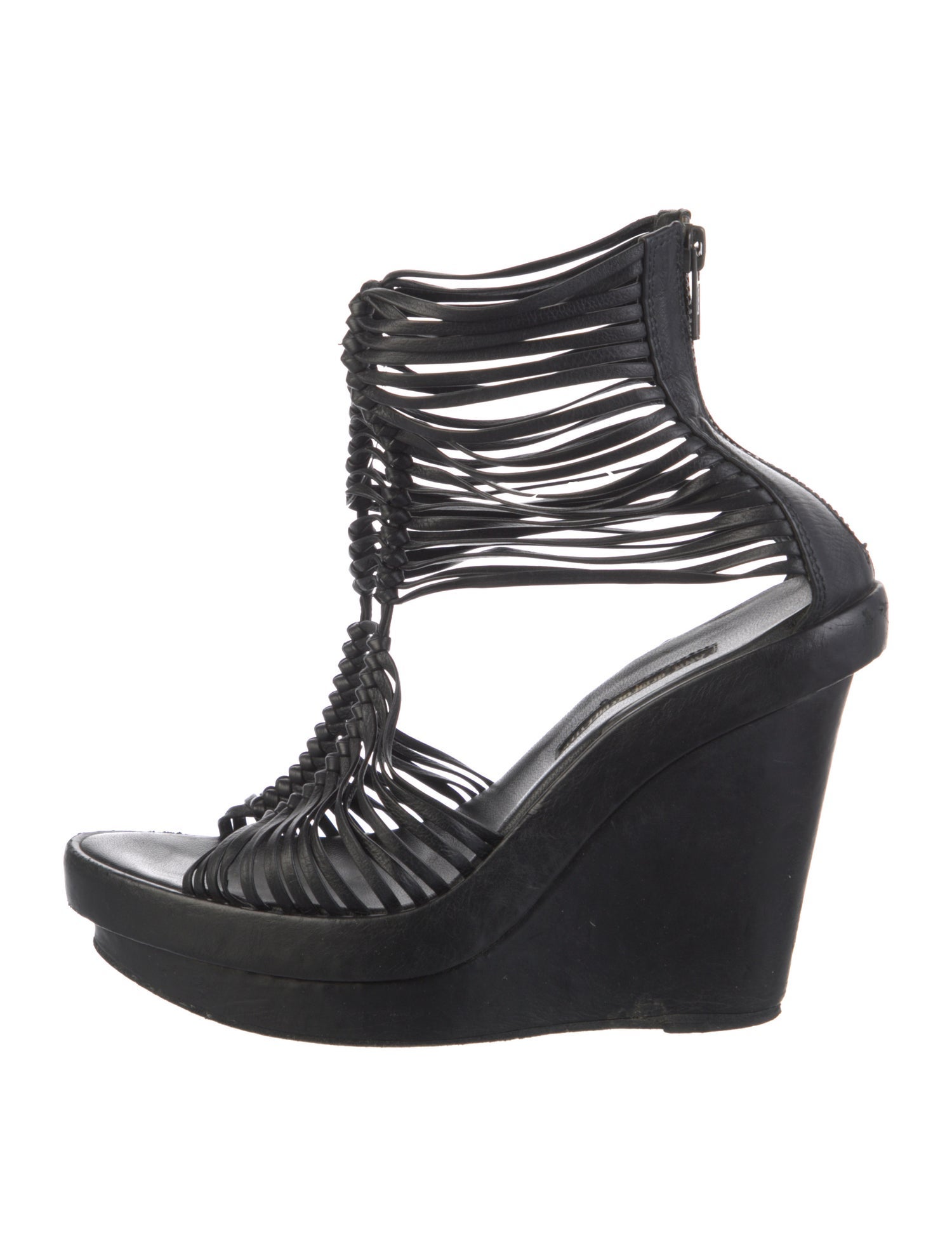 Ann Demeulemeester Leather T-Strap Pumps