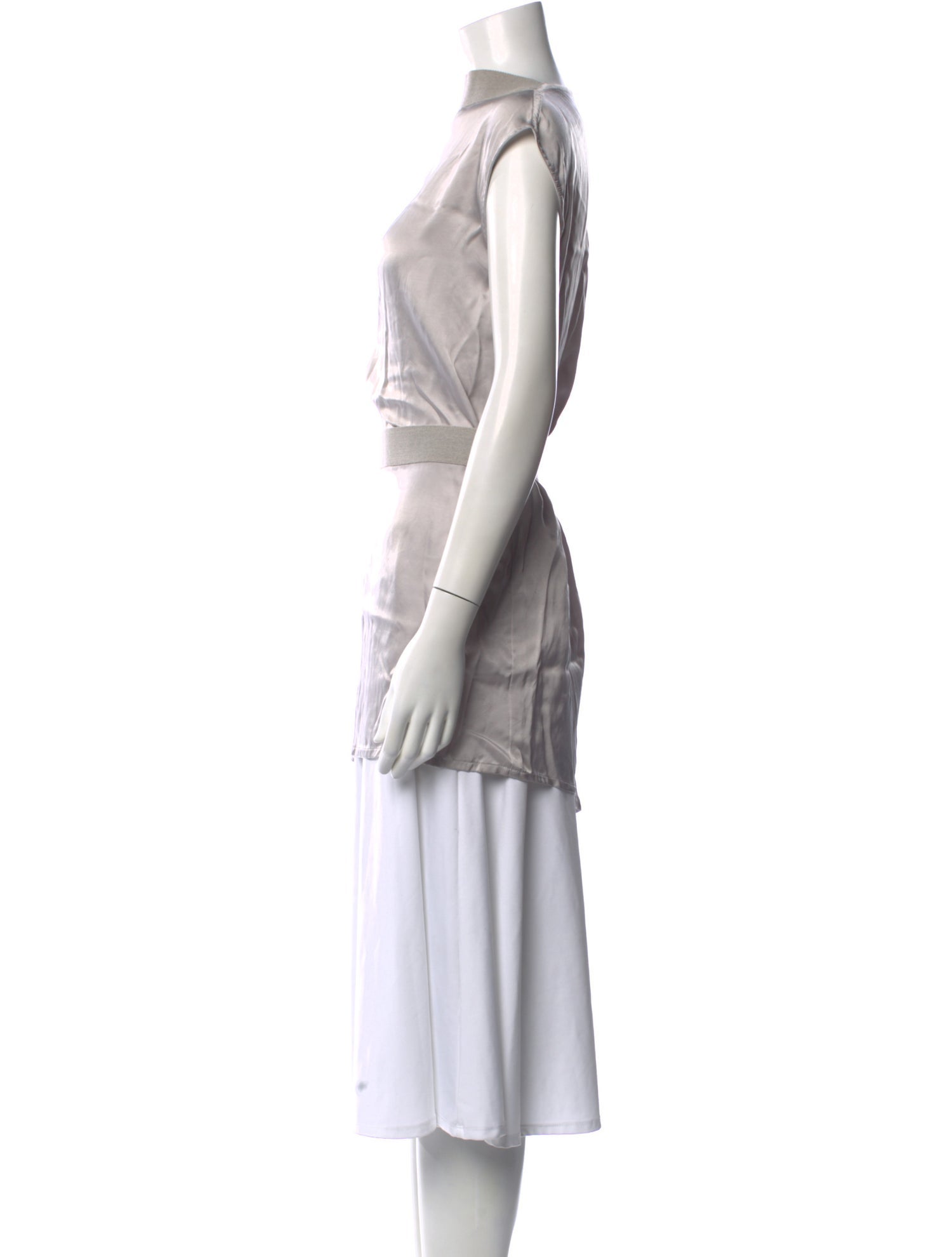 Ann Demeulemeester Cowl Neck Sleeveless Tunic