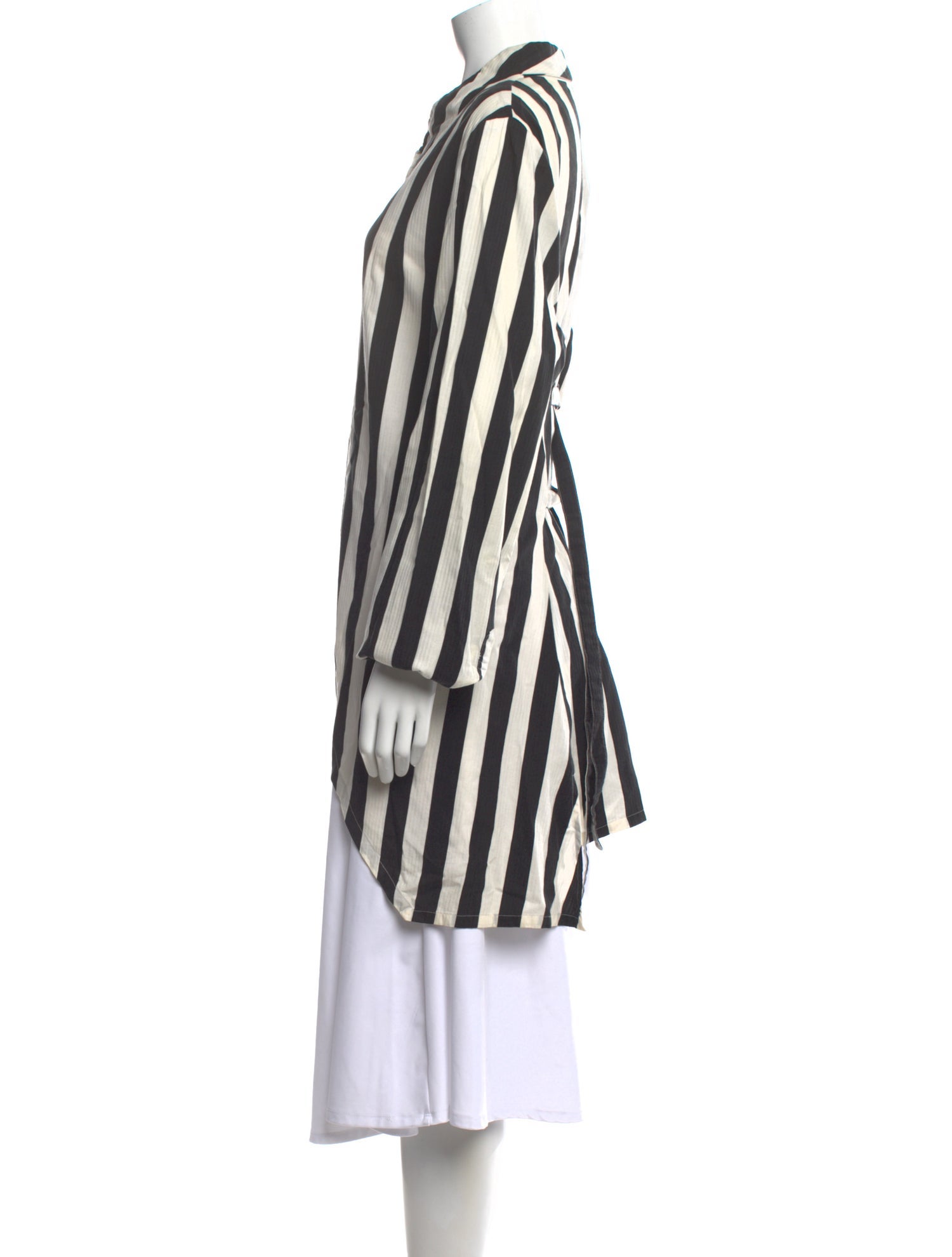 Ann Demeulemeester Striped Long Sleeve Button-Up Top