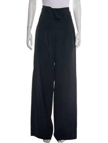 Pre-owned Ann Demeulemeester Vintage Wide Leg Pants In Black