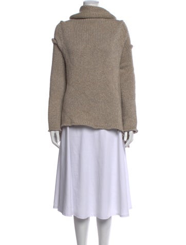 Pre-owned Ann Demeulemeester Wool Turtleneck Sweater In Neutrals