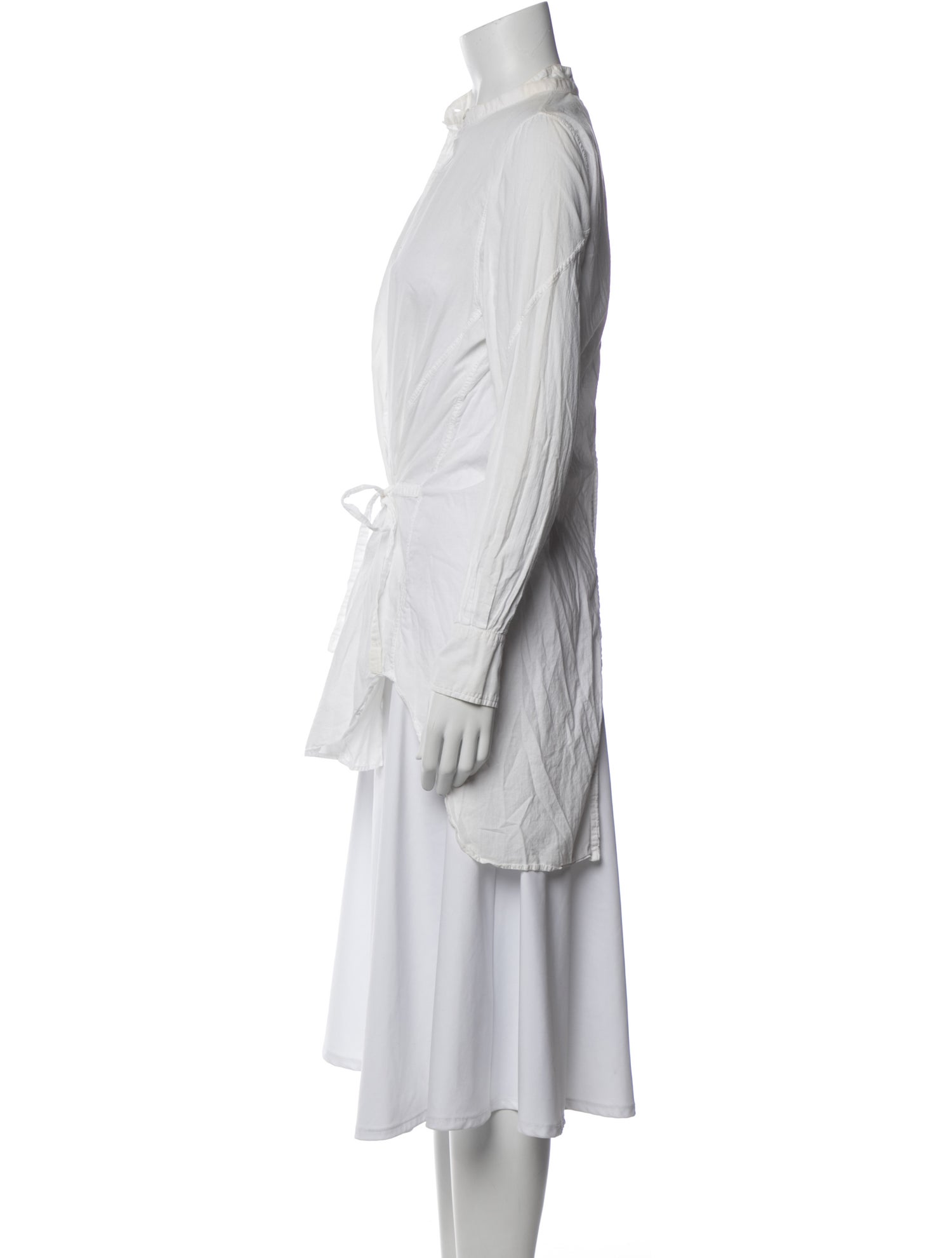 Ann Demeulemeester 2025 Lamb Leather Trench Coat - Grey Coats