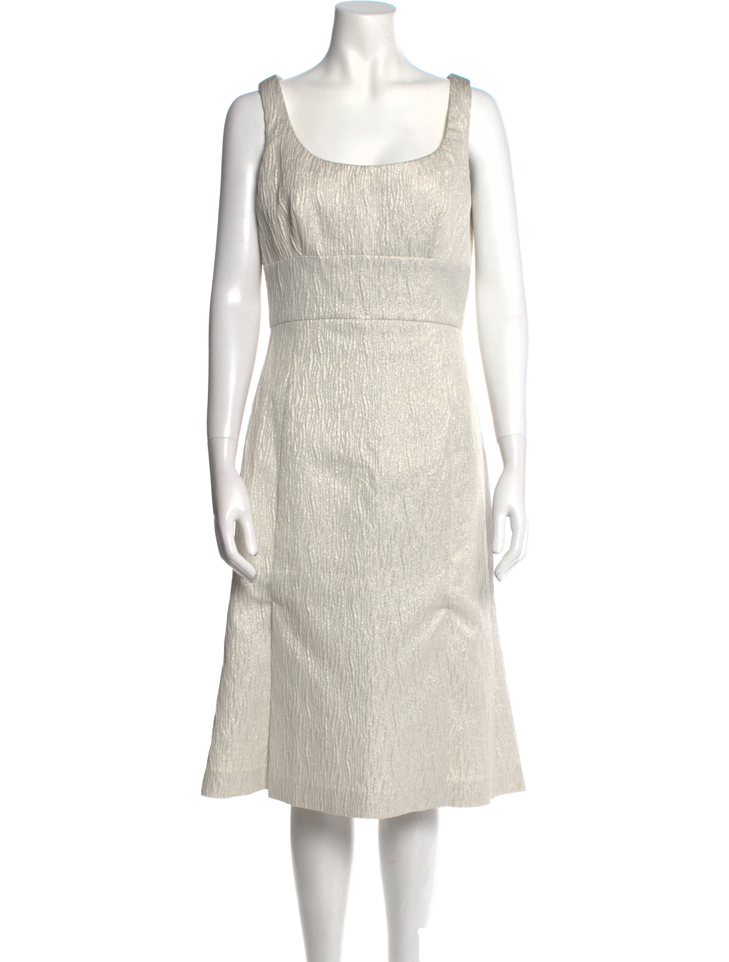 Anne Barge Scoop Neck Midi Length Dress