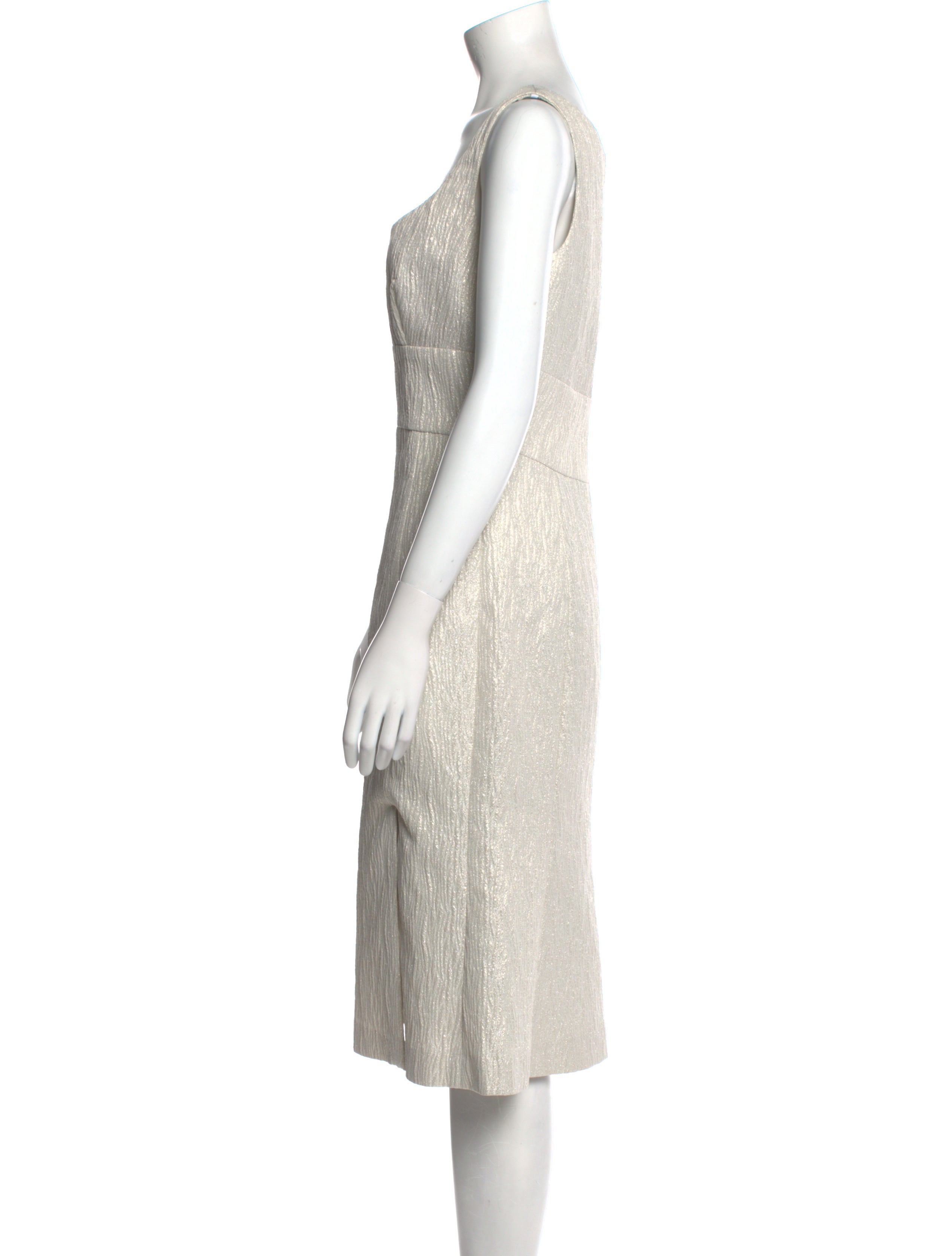 Anne Barge Scoop Neck Midi Length Dress