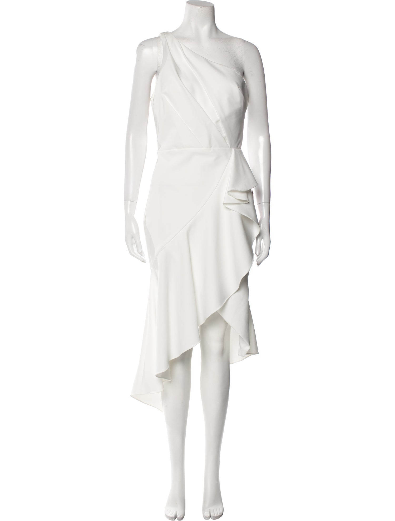 Anne Barge One-Shoulder Long Dress