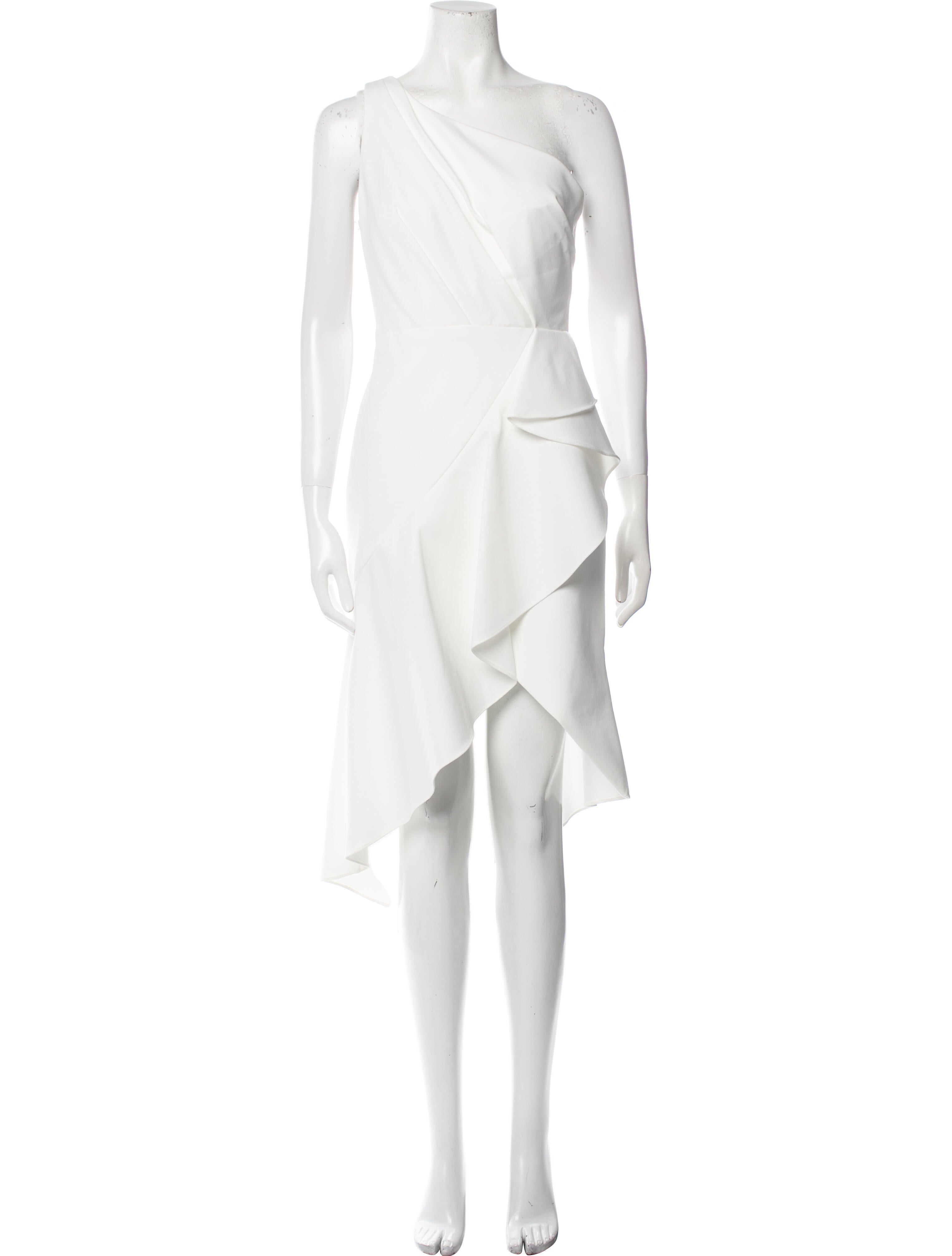 Anne Barge One-Shoulder Long Dress