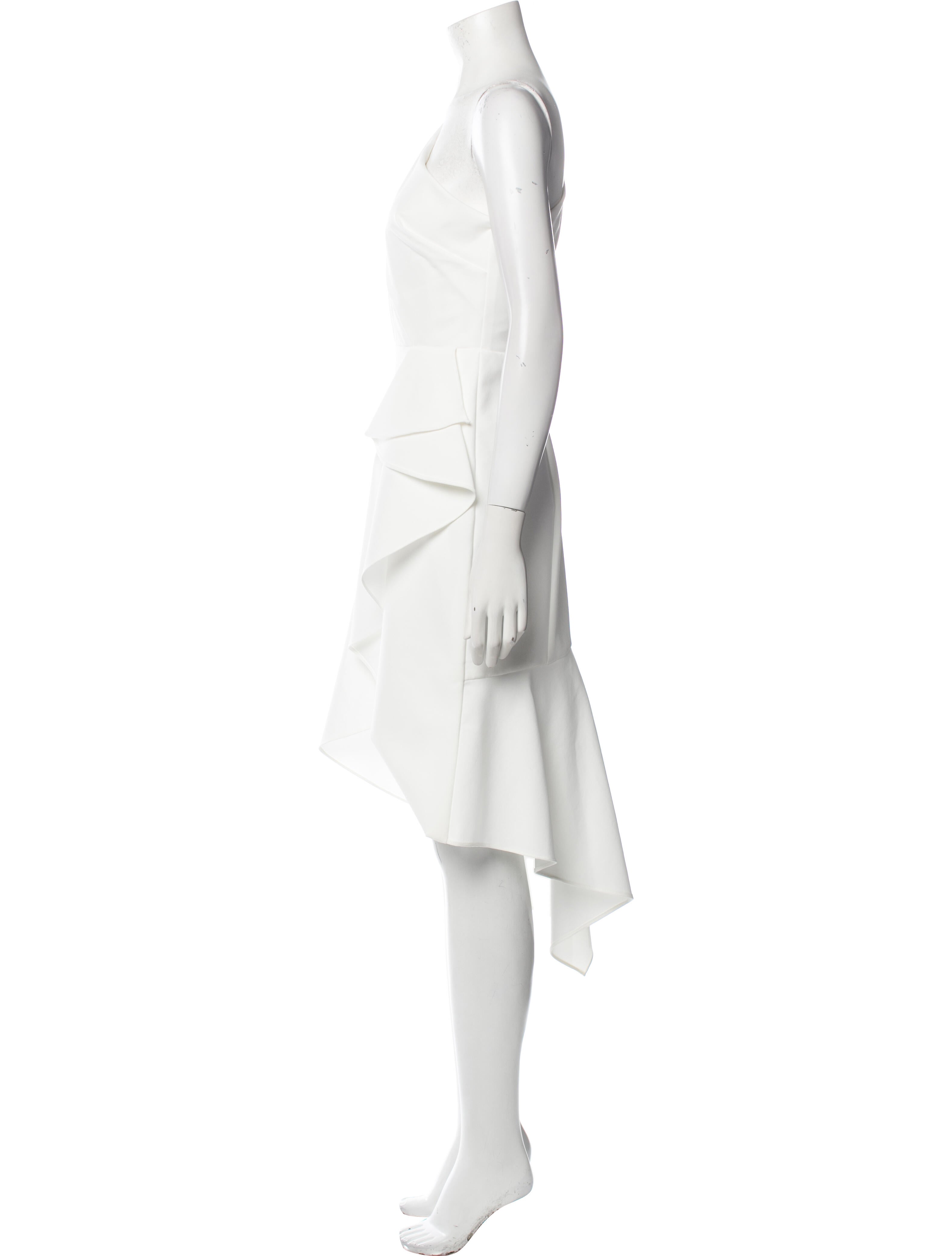 Anne Barge One-Shoulder Long Dress