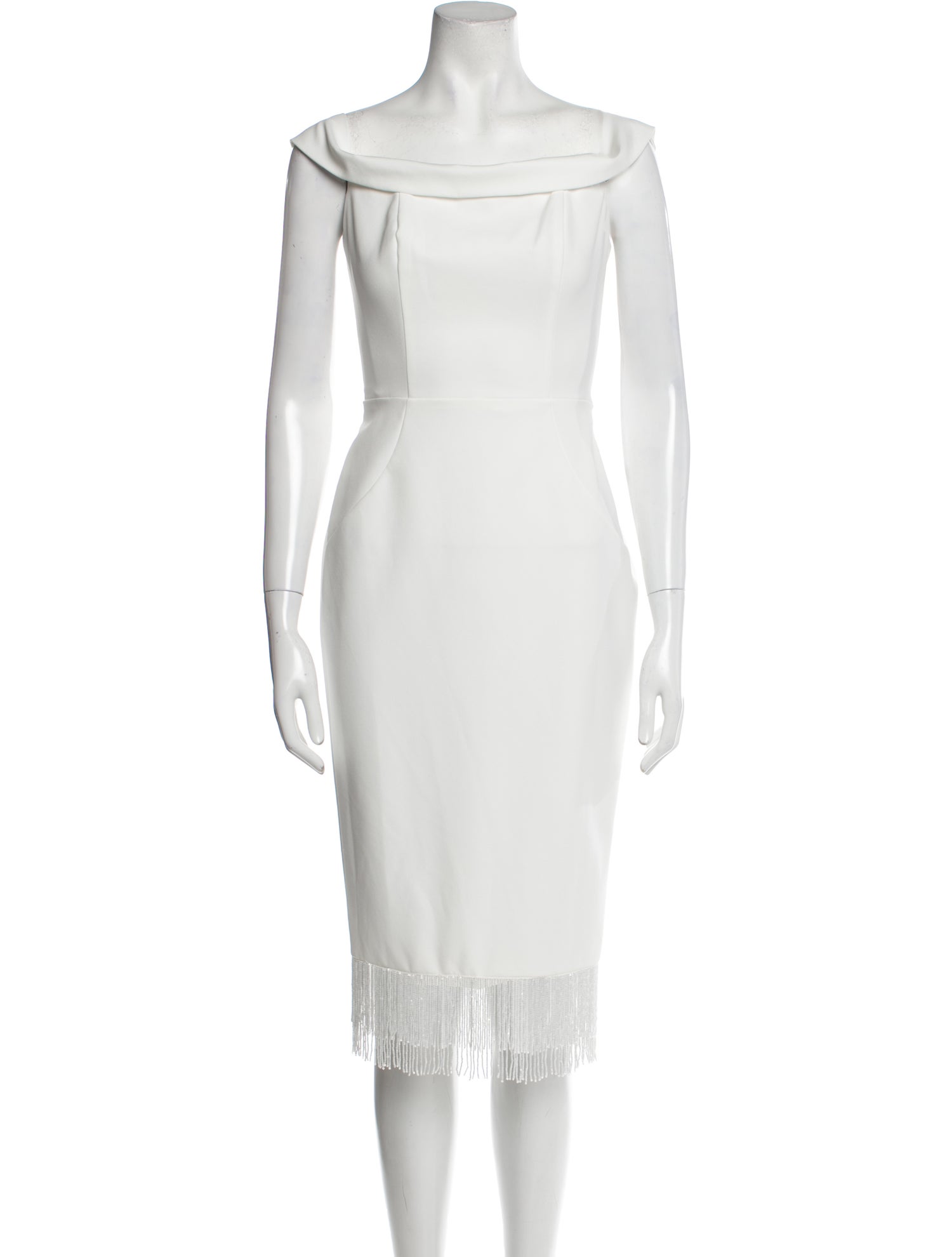 Anne Barge Bateau Neckline Mini Dress