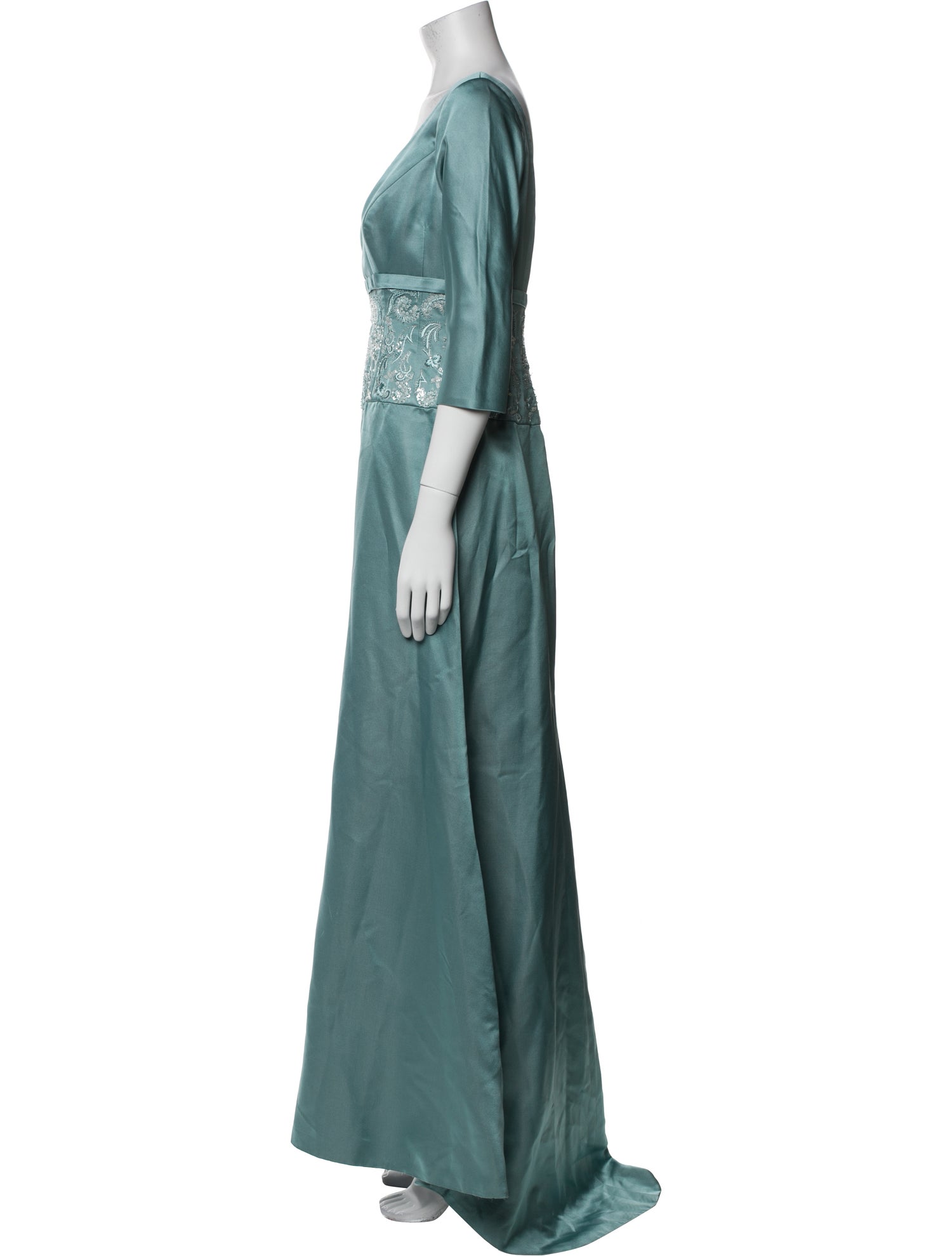 Anne Barge Silk Long Dress