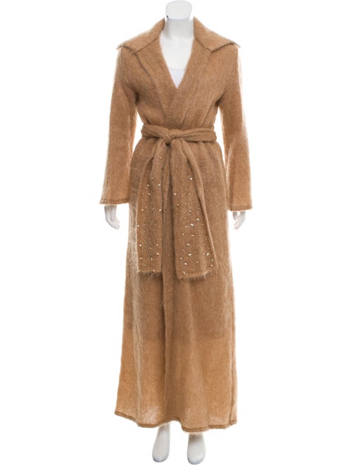 Anne Bowen Longline Mohair Cardigan Beige