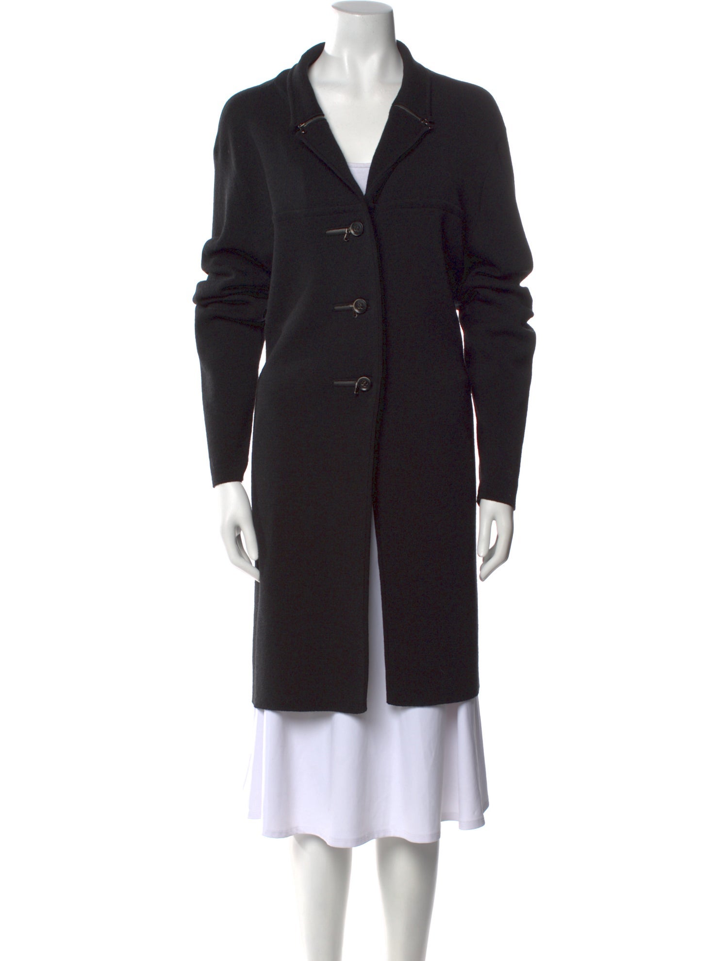 Annette Görtz Virgin Wool Plunge Neckline Sweater