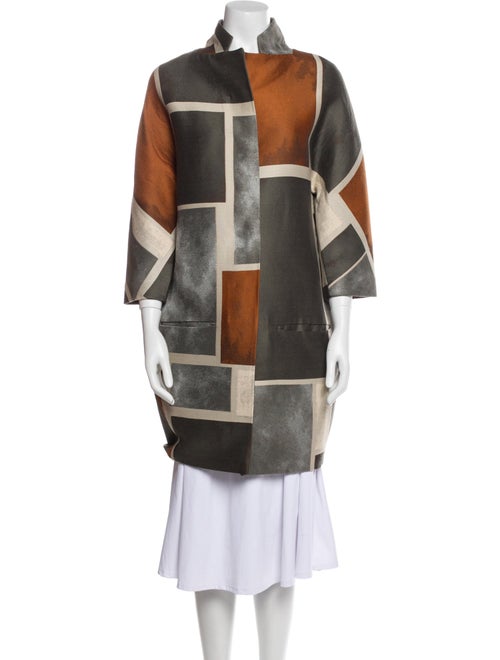 Annette Görtz Wool Plaid Print Trench Coat
