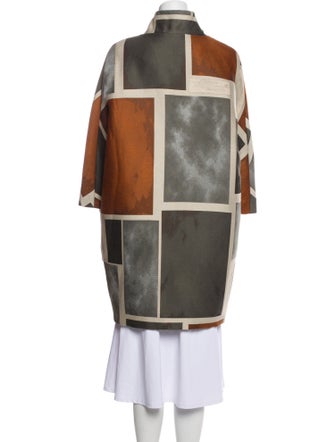 Annette Görtz Wool Plaid Print Trench Coat