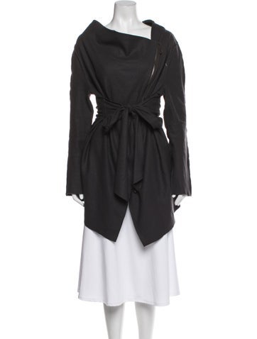 Pre-owned Annette Görtz Virgin Wool Evening Jacket In Gray