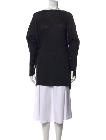 Pre-owned Annette Görtz Alpaca Crew Neck Sweater In Black