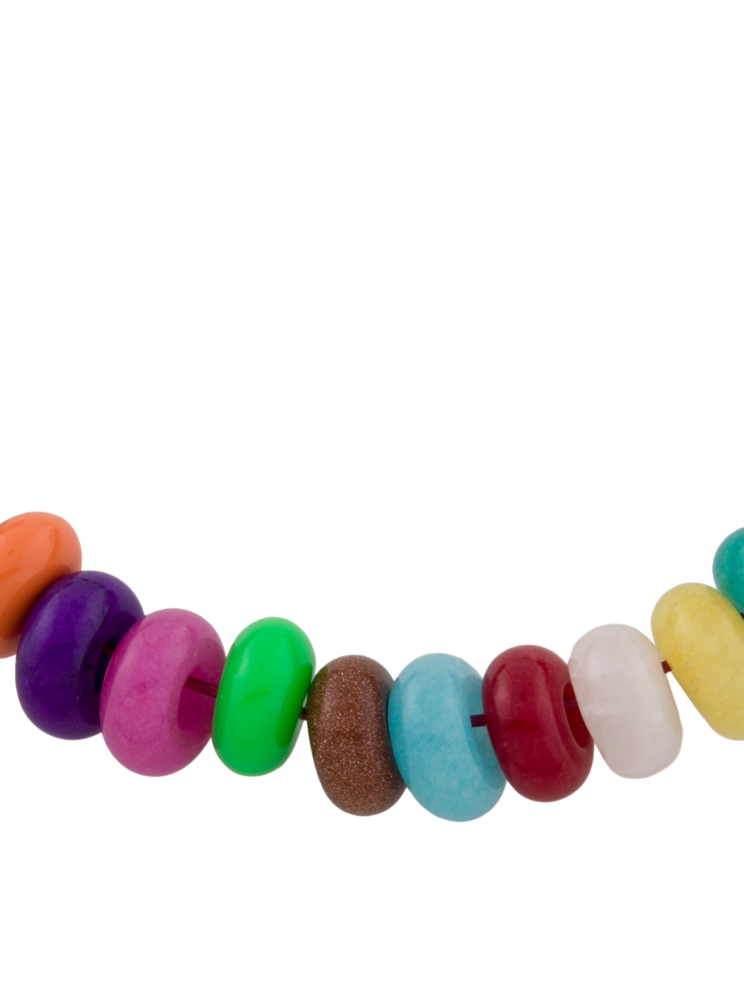 Anni Lu Pearl,Resin & Multi-Stone Bead Strand Necklace