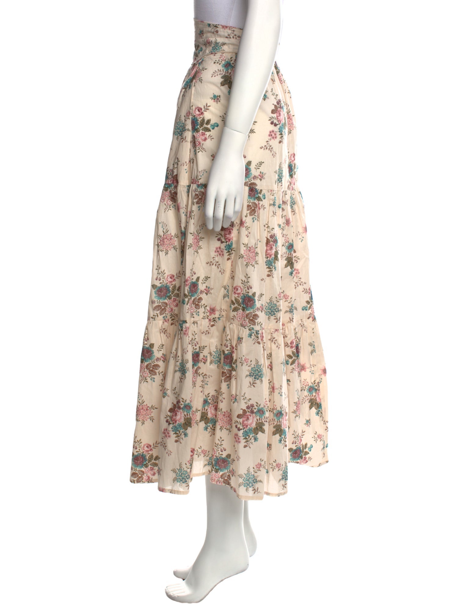 Anna Mason Floral Print Midi Length Skirt