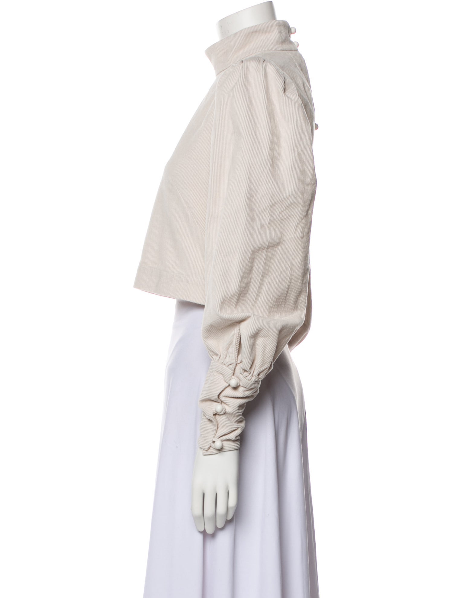 Anna Mason Mock Neck Long Sleeve Crop Top