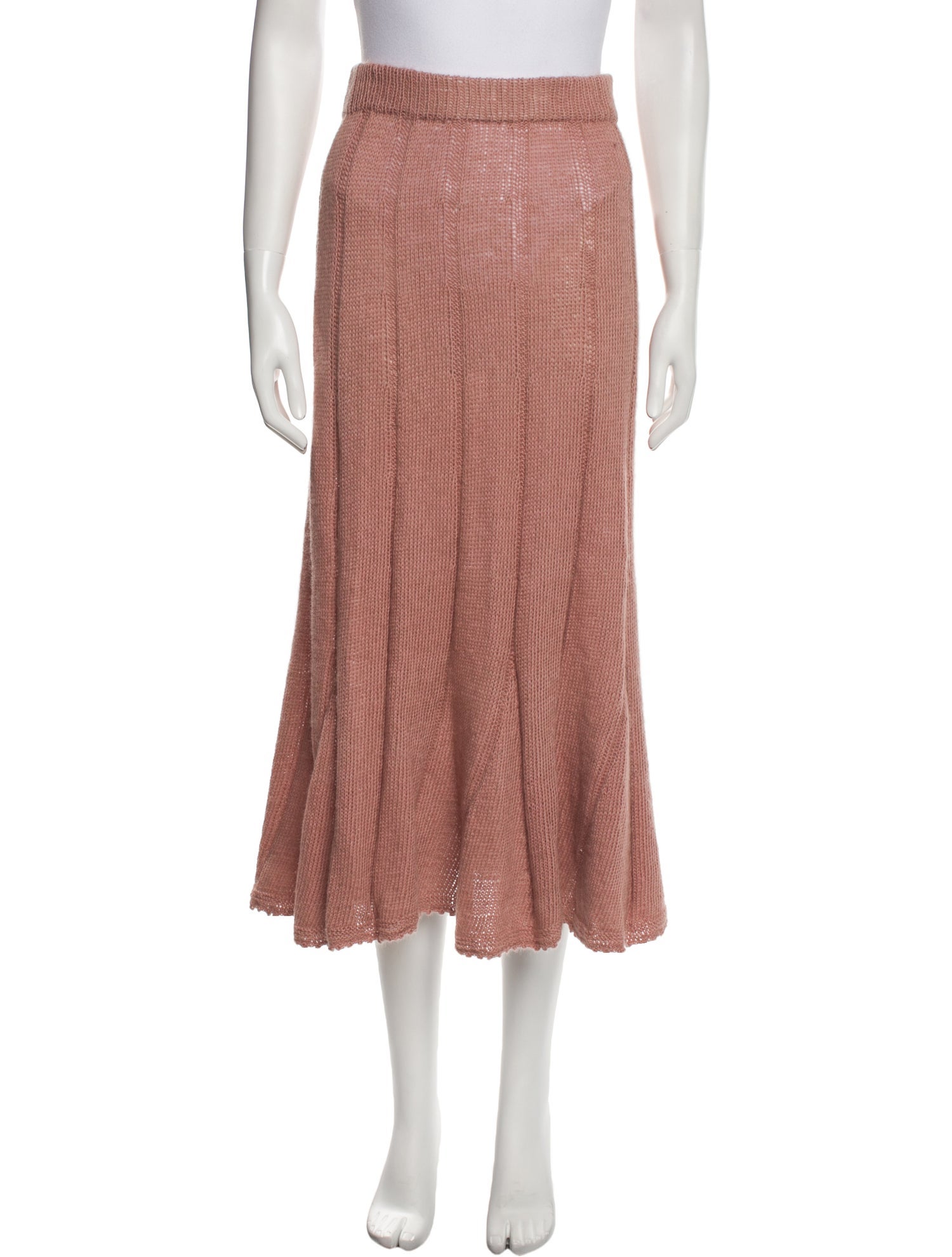 Anna Mason Ruffle Embellishment Knee-Length Skirt