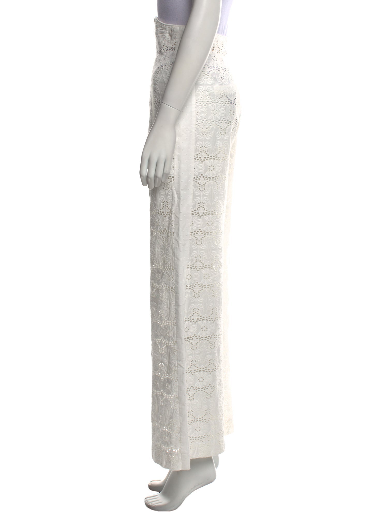 Anna Mason Lace Pattern Wide Leg Pants