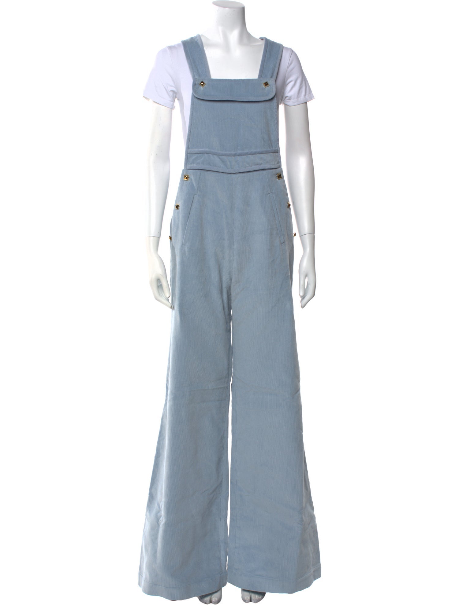 Anna Mason Corduroy Square Neckline Jumpsuit