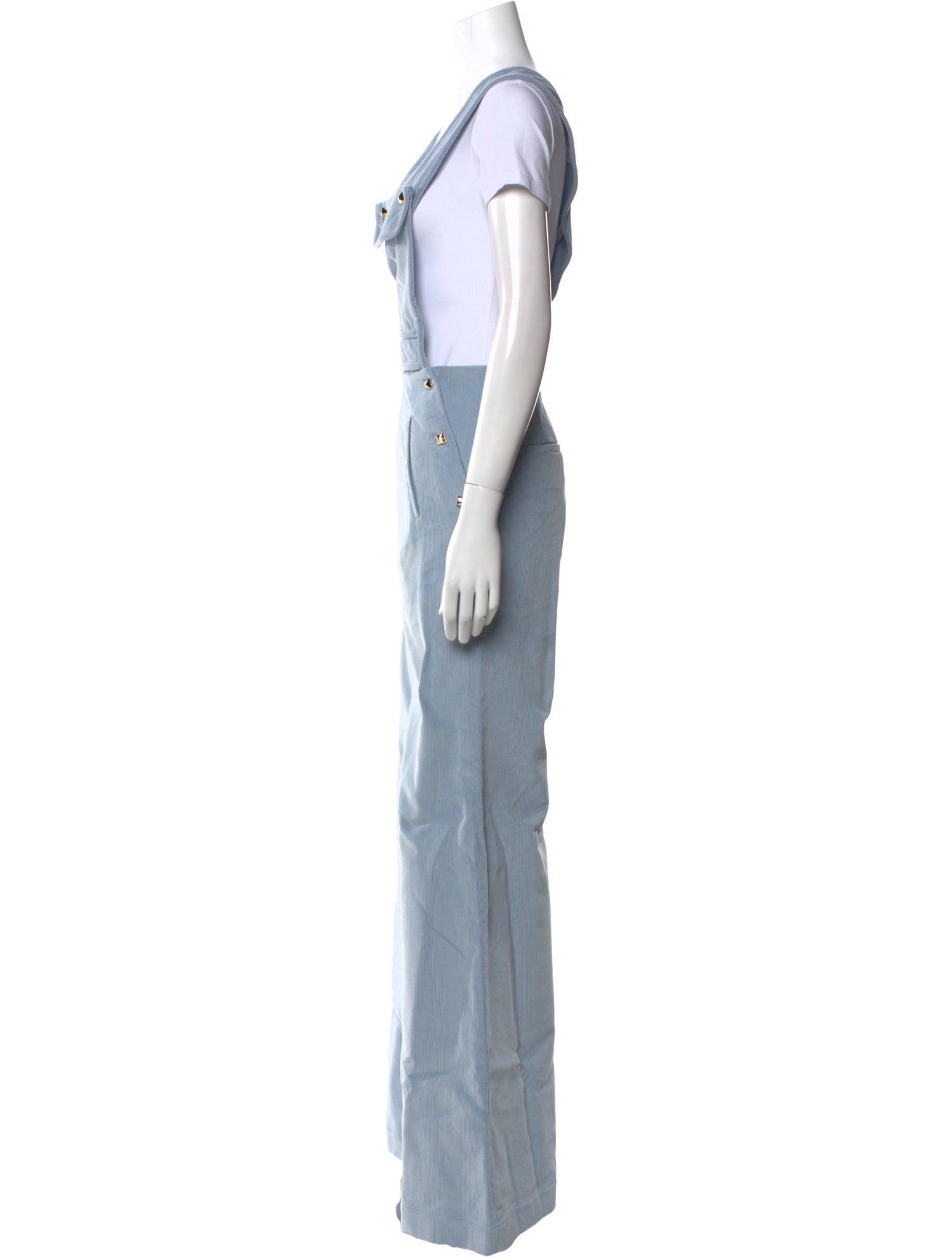 Anna Mason Corduroy Square Neckline Jumpsuit