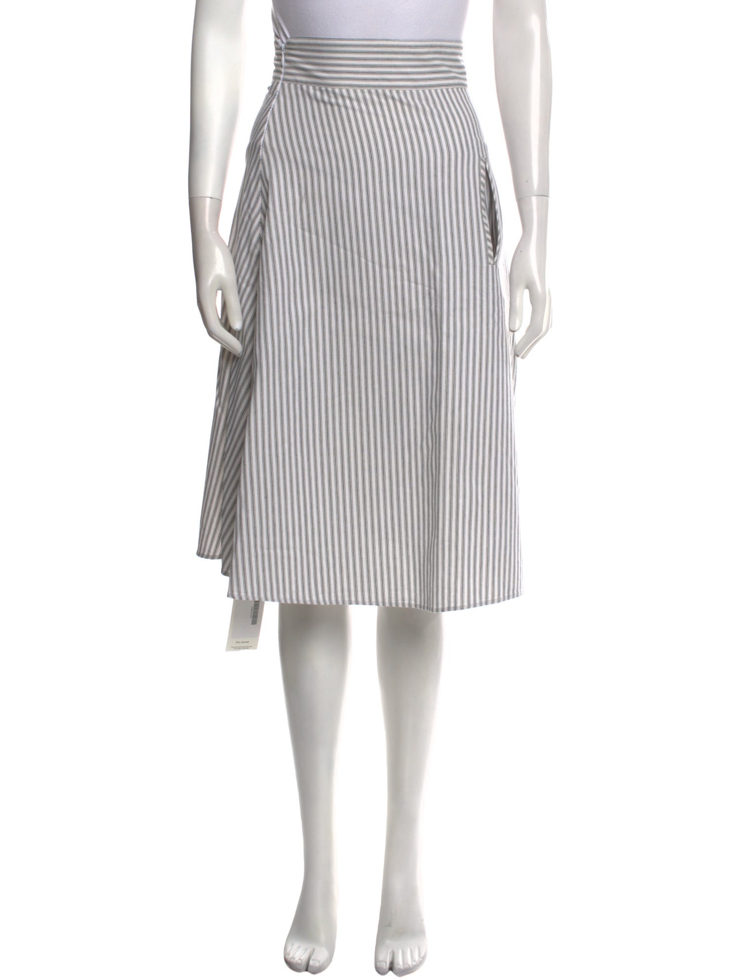 Anna Mason Striped Knee-Length Skirt