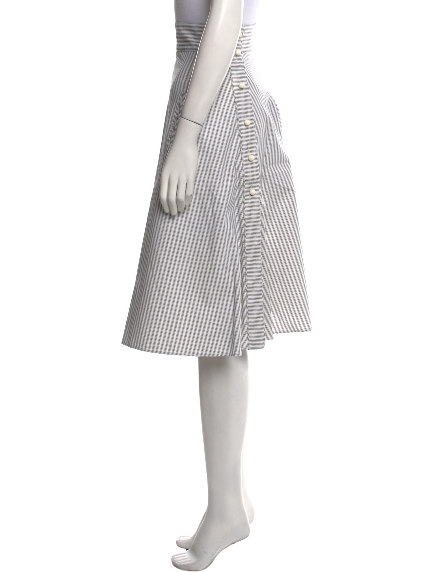 Anna Mason Striped Knee-Length Skirt