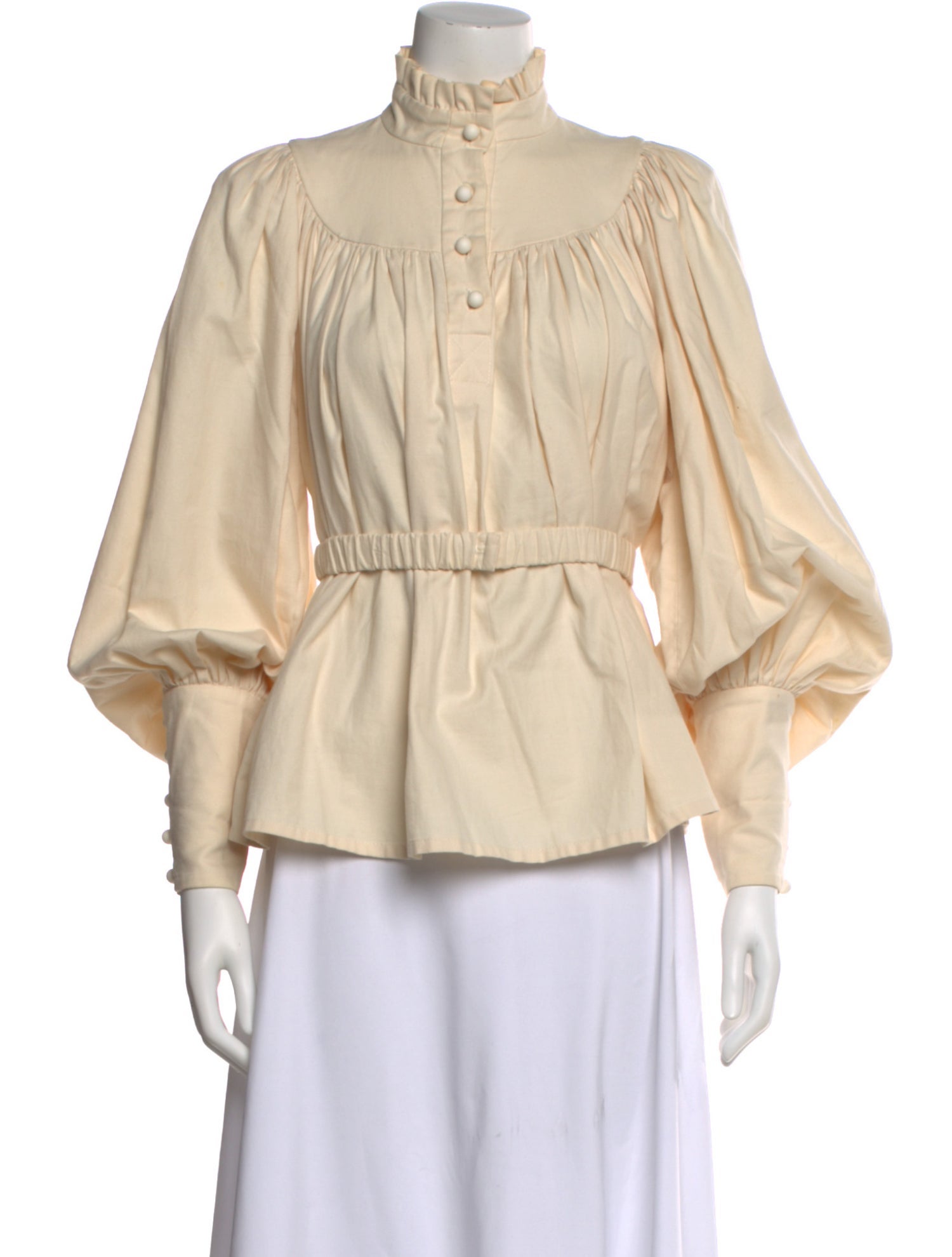 Anna Mason Mock Neck Long Sleeve Blouse