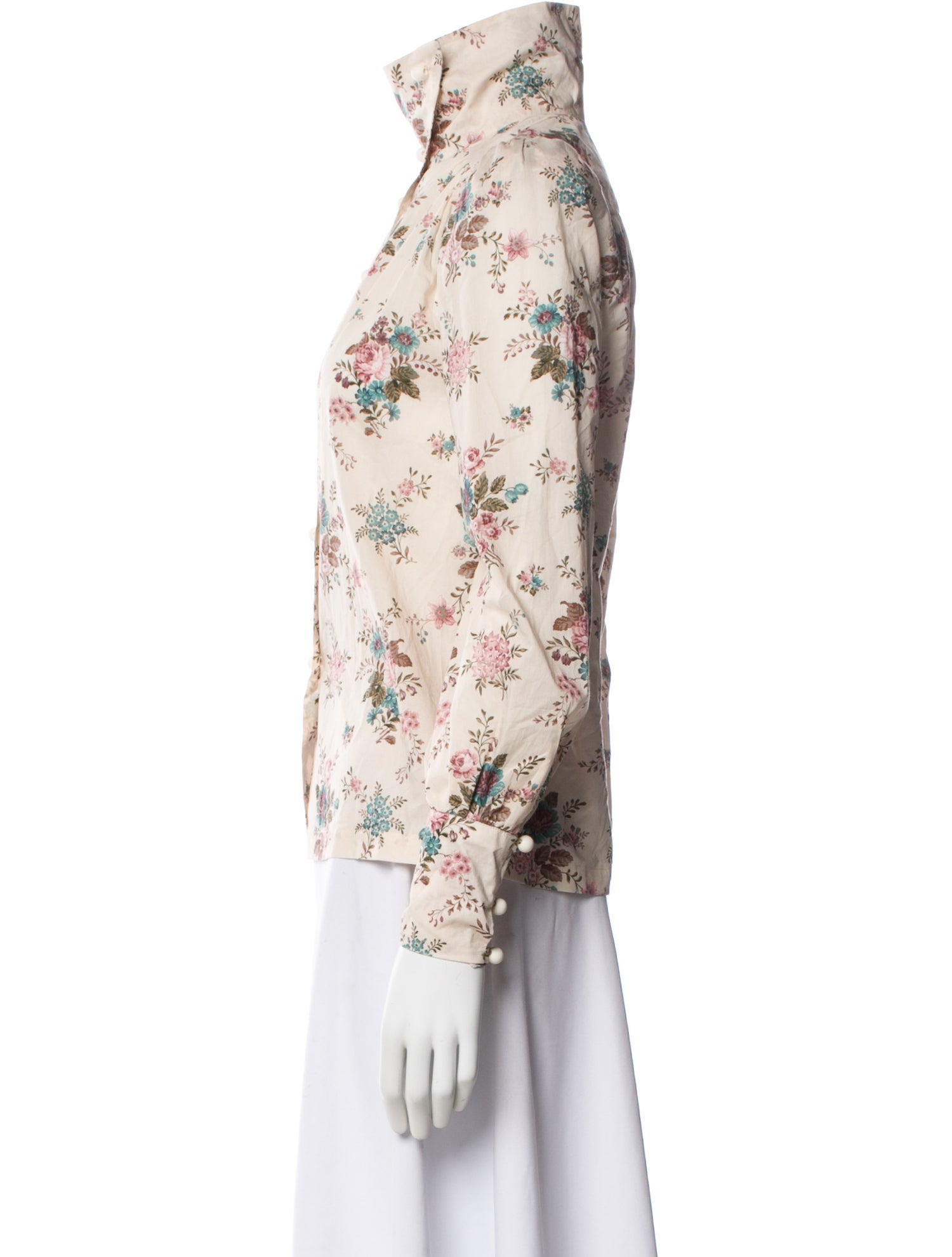 Anna Mason Floral Print Long Sleeve Blouse