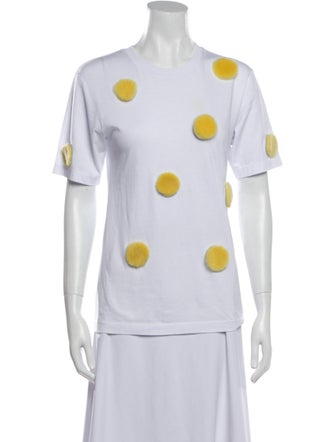 Anne Vest Polka Dot Print Crew Neck T-Shirt