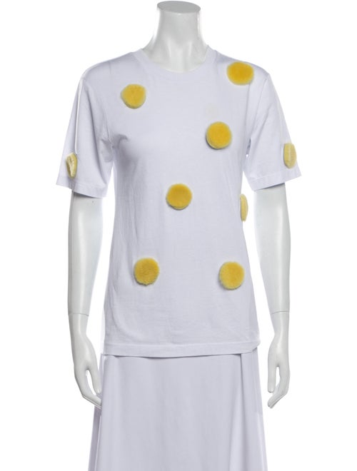 Anne Vest Polka Dot Print Crew Neck T-Shirt