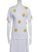 Anne Vest Polka Dot Print Crew Neck T-Shirt
