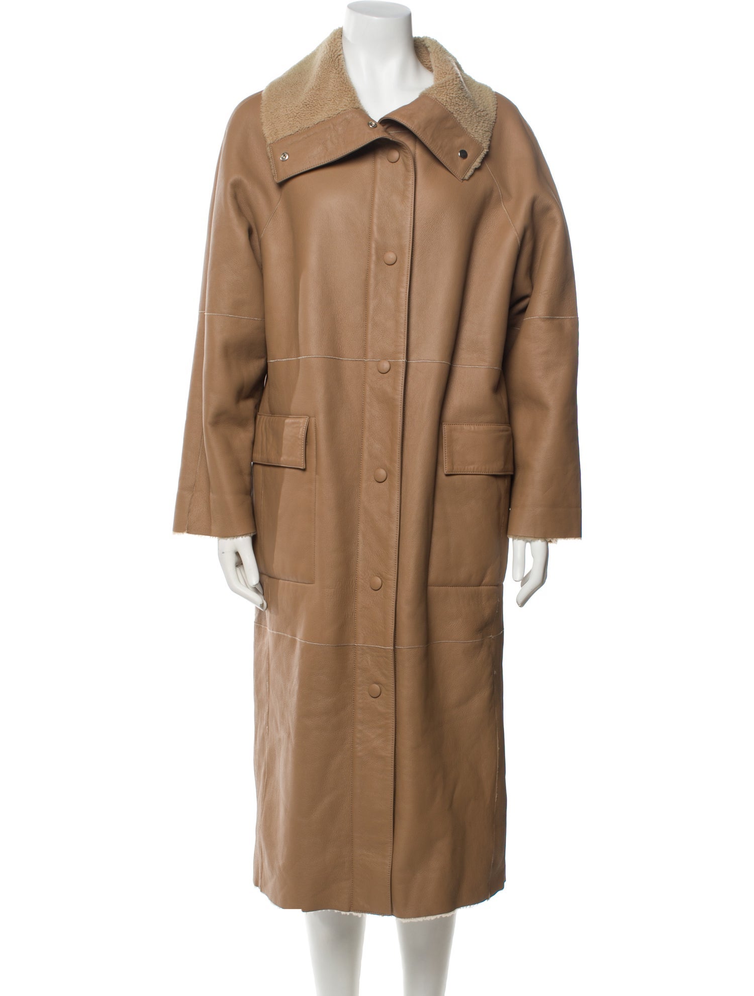 Anne Vest Lamb Leather Trench Coat