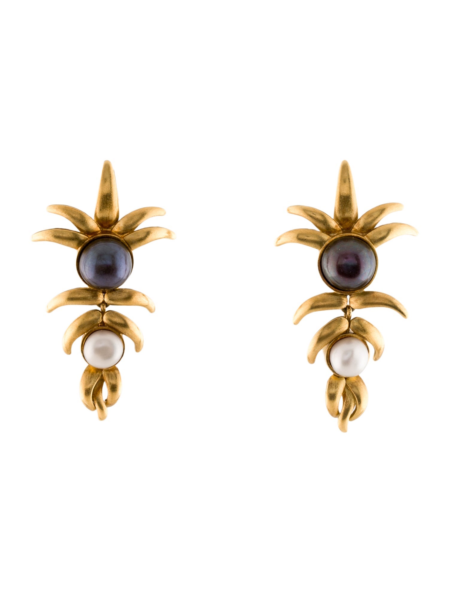 Antonio Bernardo 18K Dyed Pearl Drop Earrings