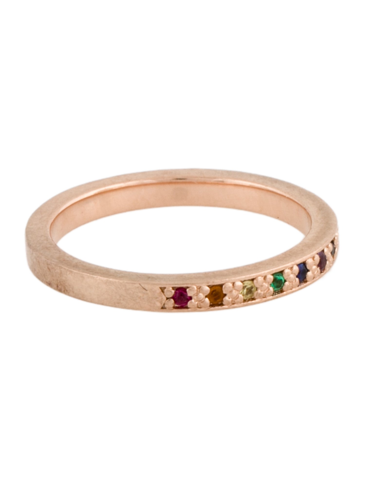Anna Sheffield 14K Multi-Stone Hazeline Rainbow Pointe Band