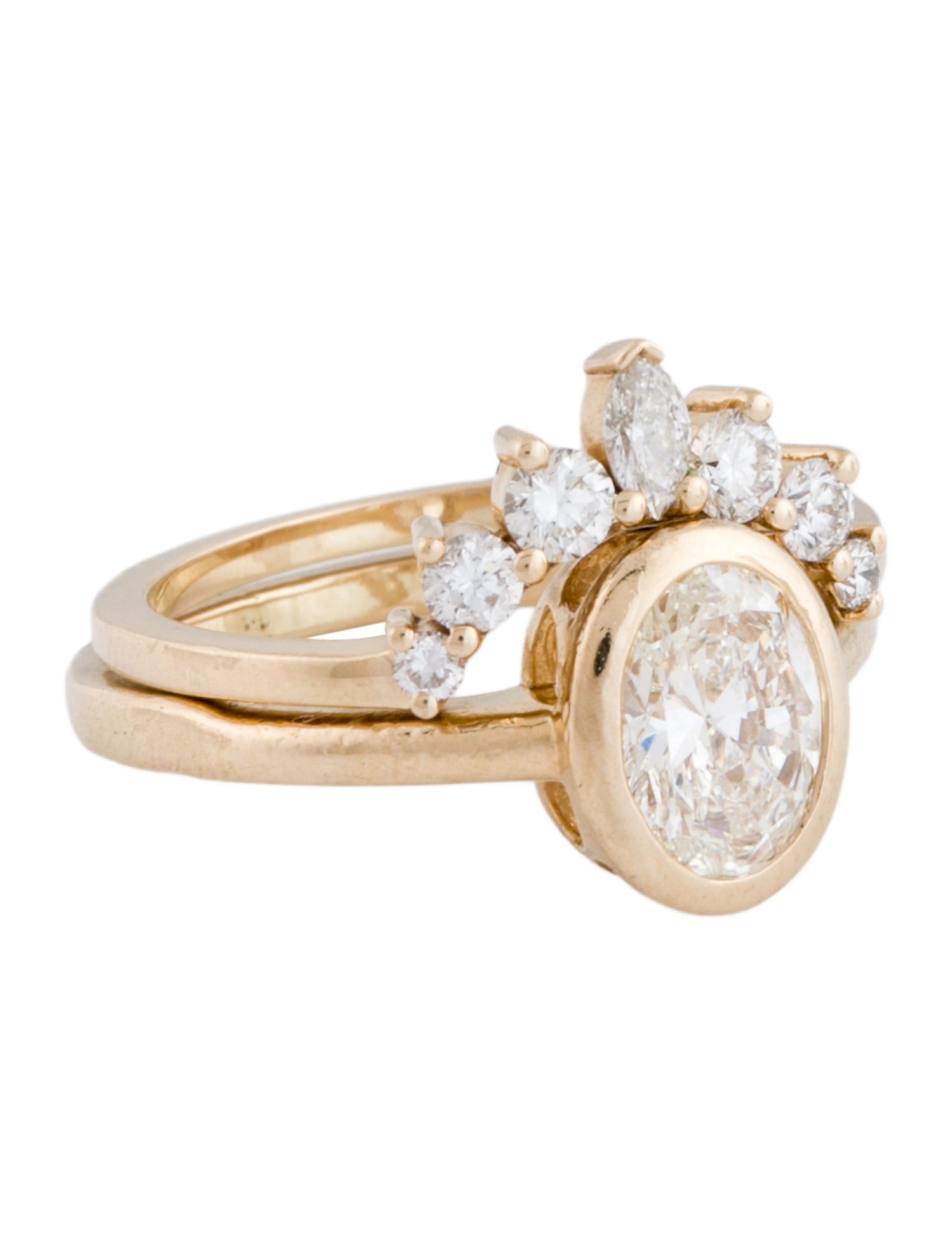 Anna Sheffield 14K Diamond Wedding Set