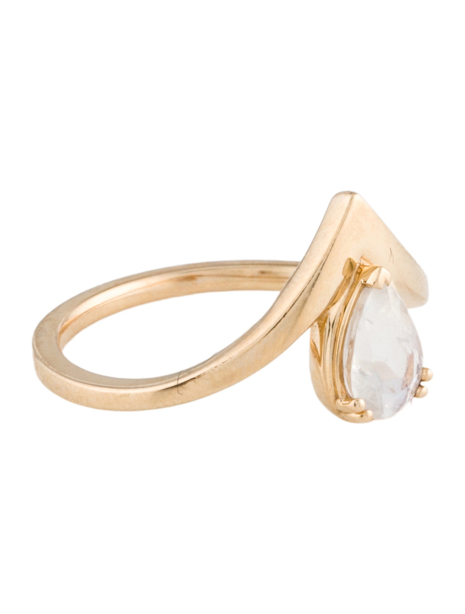 Anna Sheffield 14K Moonstone Labradorite Celestine Orbit RIng